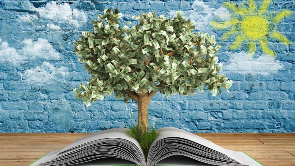 Money tree abstract background